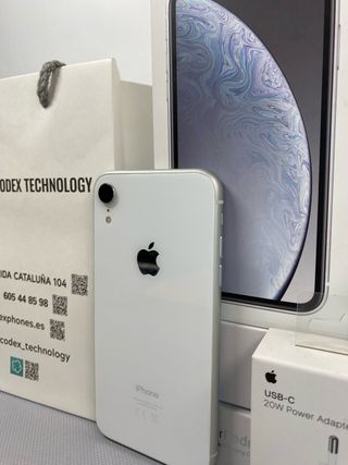 IPHONE XR BLANCO 64GB BATERIA 100 IMPOLUTO
