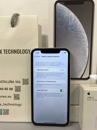 IPHONE XR BLANCO 64GB BATERIA 100 IMPOLUTO