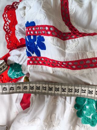 Vestido  algodón bordados, para disfraz Halloween