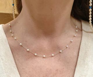 Cadena de oro 18k y perlas naturales Australia 