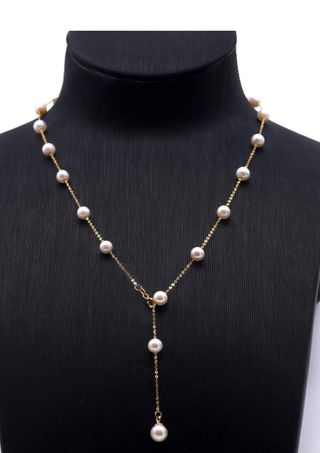 Cadena de oro 18k y perlas naturales Australia 