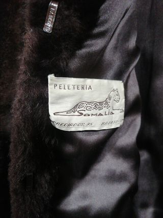 Abrigo de piel de mutton marrón