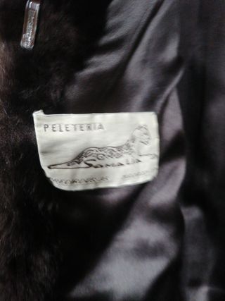 Abrigo de piel de mutton marrón