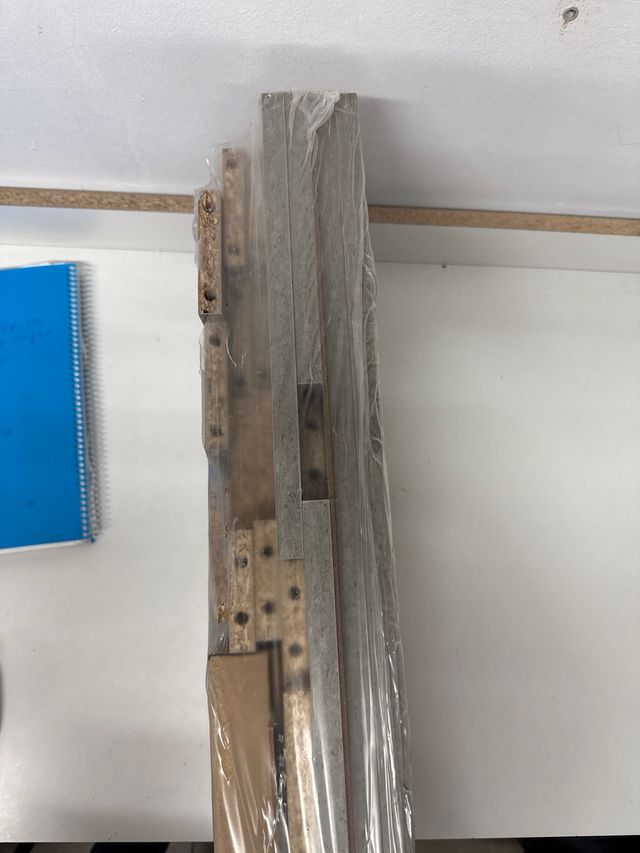 Credenza in cemento grigio 30x30x70 cm Parquet