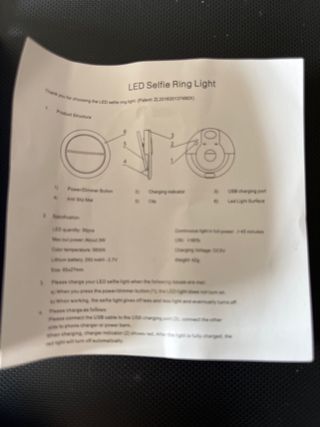 Haro de luz para selfies