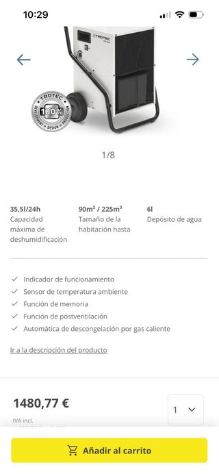 Deshumidificador industrial