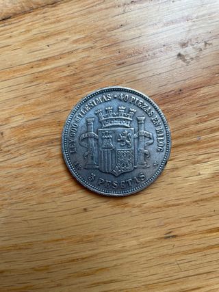 Moneda 5 peseta 1870 replica 