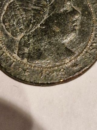 Medio céntimo escudo Isabel II 1868 Jubia