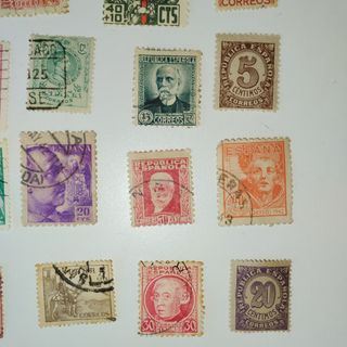 25 sellos diferentes Alfonso XIII etc