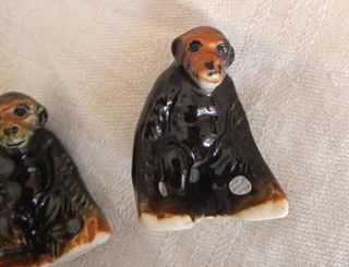 Coppia Statuine Scimmie Vintage 1970