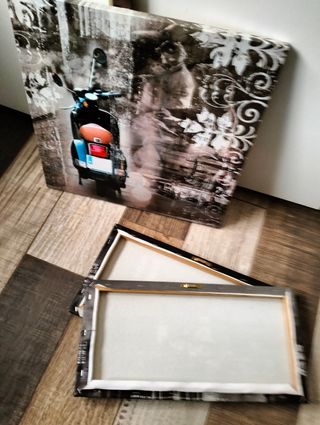 Set di tre stampe su tela nuove