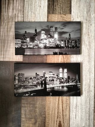 Set di tre stampe su tela nuove