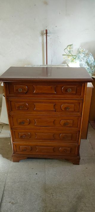 Cassettiera più comodino in vero legno