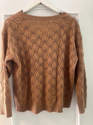 Jersey mujer encaje escote