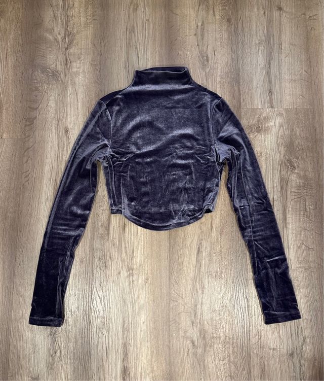 Top terciopelo morado XS
