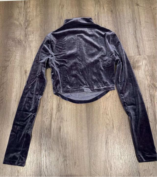 Top terciopelo morado XS