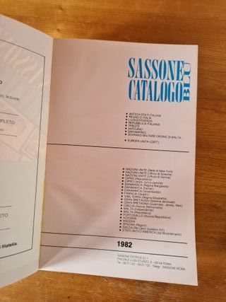 Sassone catalogo blu 1982