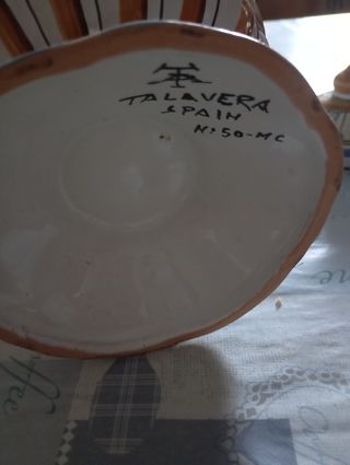 Juego de café pintado de Talavera