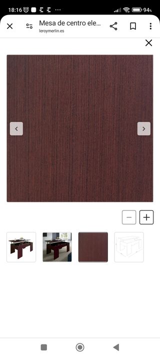 Mesa centro elevable gala wengue nuevo