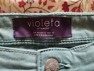 Pantalones Violeta Mango talla 44