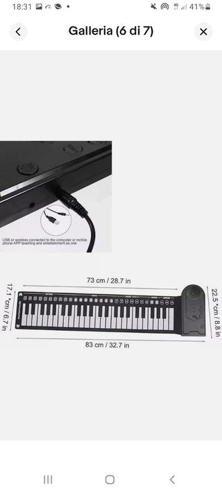 TASTIERA PIEGHEVOLE RICARICABILE USB