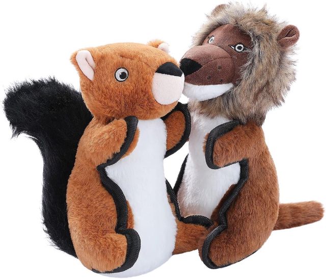 Giocattolo per Cane 2 pz Leone Scoiattolo