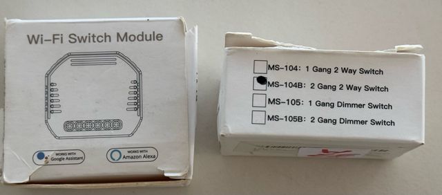 2 Gang Wi-Fi Switch Module MS-104B 10A.
