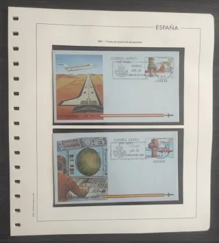 Lote 20 hojas, tarjetas y aerogramas EDIFIL ESPAÑA