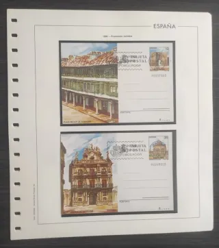 Lote 20 hojas, tarjetas y aerogramas EDIFIL ESPAÑA
