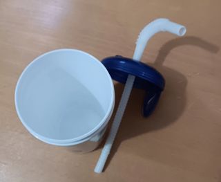 Vaso con pajita Real Madrid