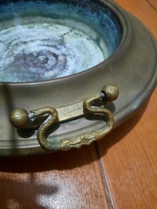 Braciere antico in ottone e rame anni 60