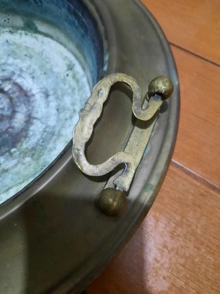 Braciere antico in ottone e rame anni 60