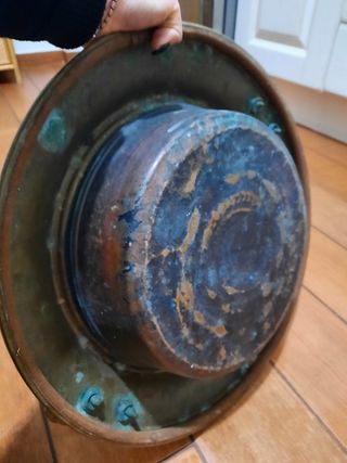 Braciere antico in ottone e rame anni 60