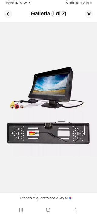 Portatarga con telecamera Retromarcia