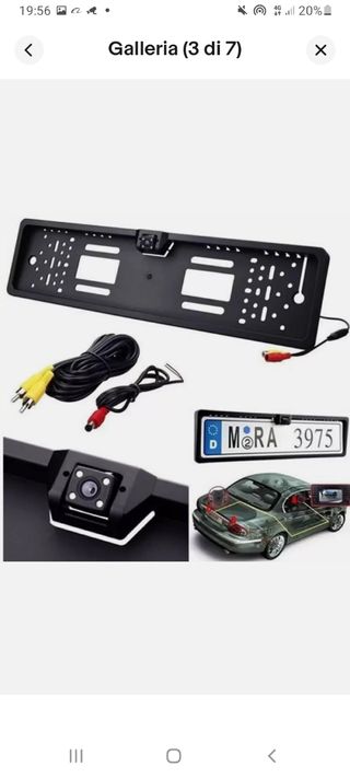 Portatarga con telecamera Retromarcia