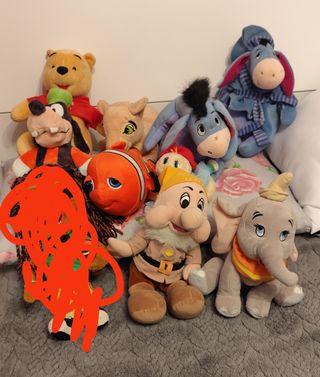Peluche giganti pupazzi Disney cartoni 