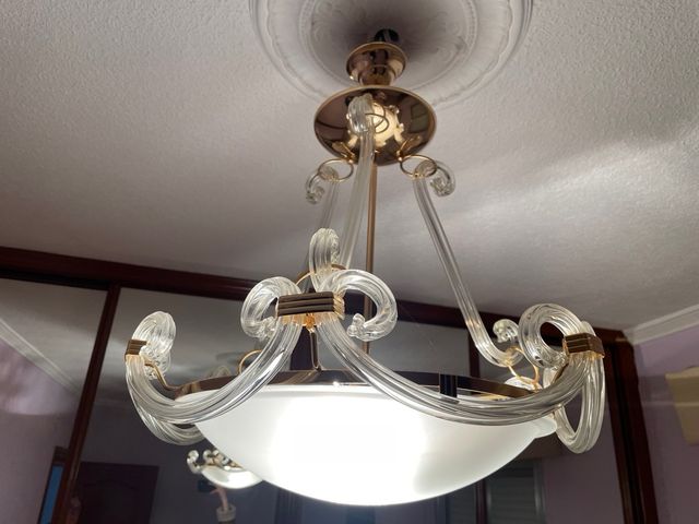 Lámpara antigua de cristal