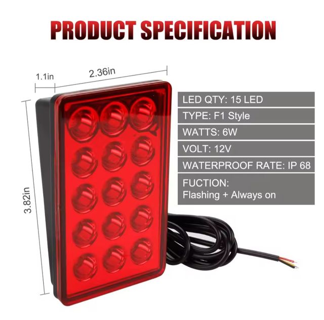 Luz LED de freno difusor trasero.UNIVERSAL