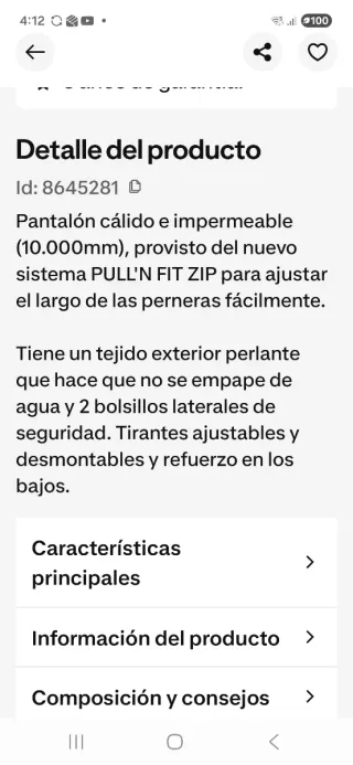 Pantalon esqui infantil Decatholn