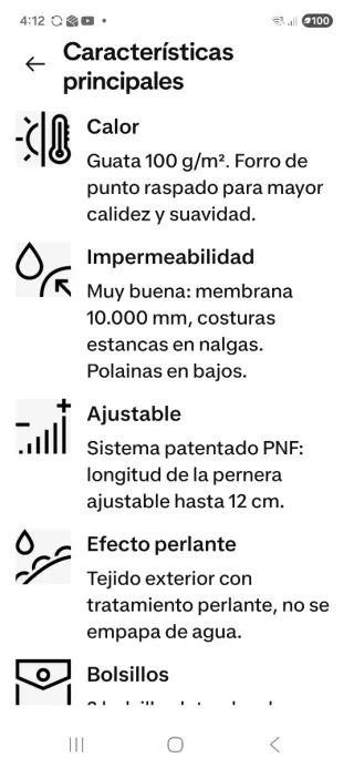 Pantalon esqui infantil Decatholn