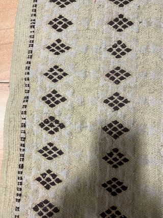 Juego 2 alfombras de algodón beige/marrón