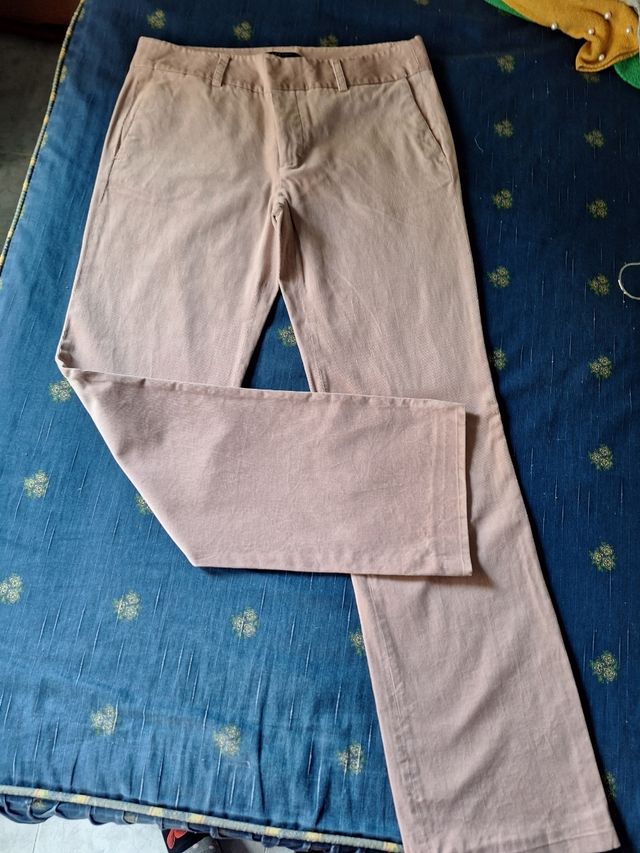 Pantalón pana rosa