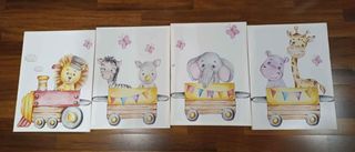 CUATRO CUADROS INFANTILES