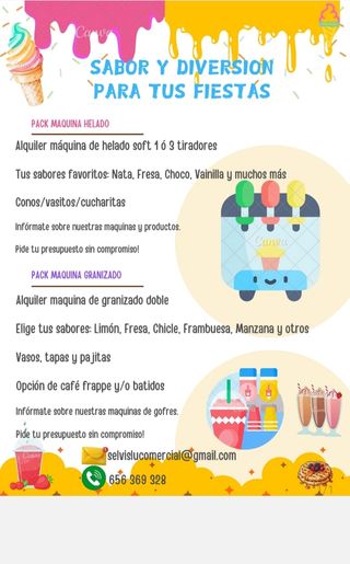 Helado y granizado para tus eventos