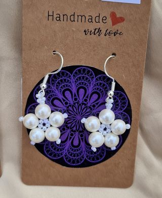 Orecchini fatti a mano con perle Majorca