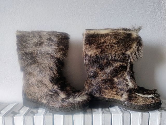 Stivaletti doposci con pelo vintage