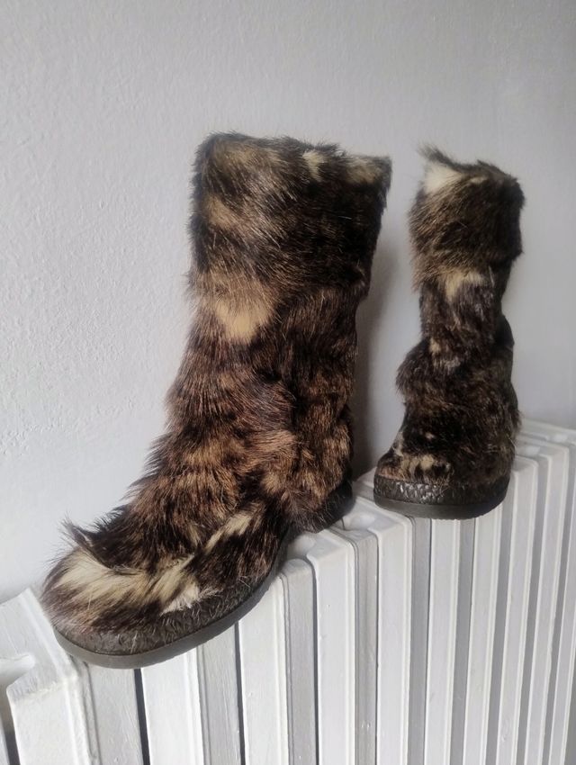 Stivaletti doposci con pelo vintage