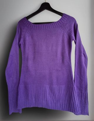 Jersey lana púrpura Talla P S 36 Inside