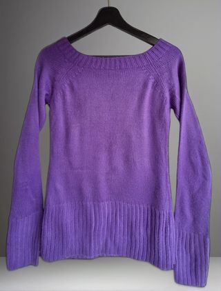 Jersey lana púrpura Talla P S 36 Inside