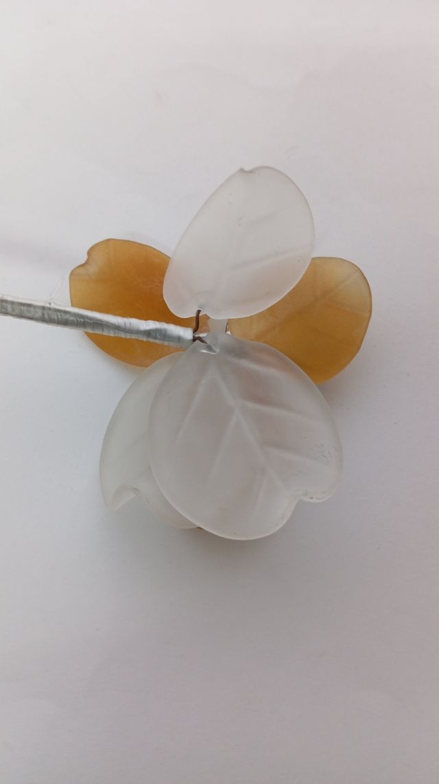 Set soprammobile fiori di vetro con port